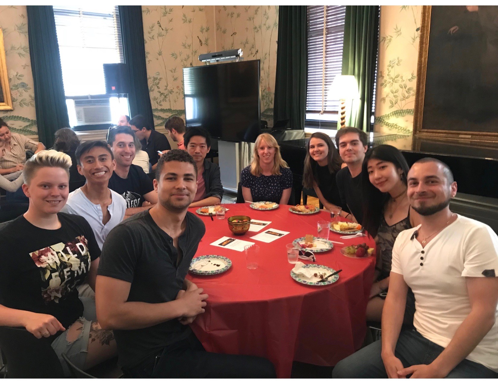 "Second-year students and instructors, Slavic Party, May 2018." "Second-year students and instructors, Slavic Party, May 2018."