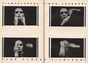 Jolán Simon on a still of György Gerő’s movie, Dokumentum, 1927/1, 20–21. Kassák Museum.

