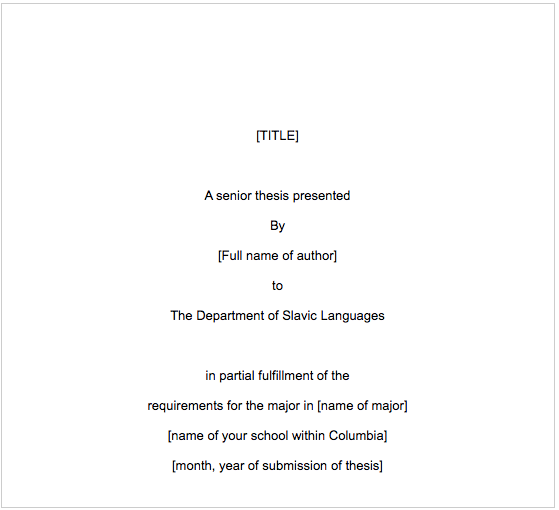 title page template